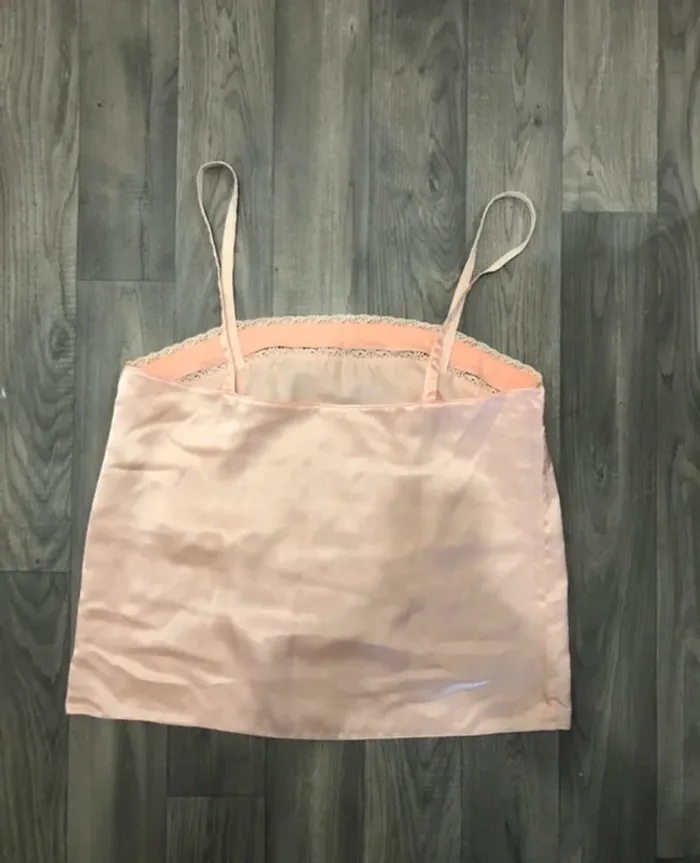 Débardeur boléro à dentelle abricot taille 42 - photo numéro 2