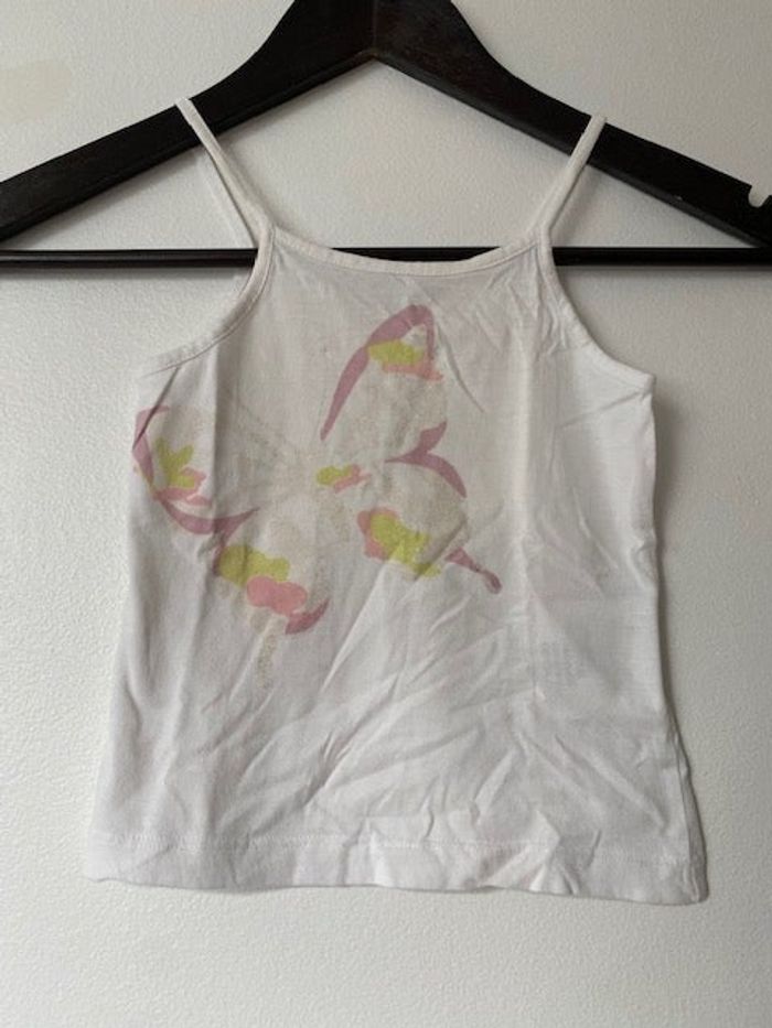 T-shirt à bretelles papillon