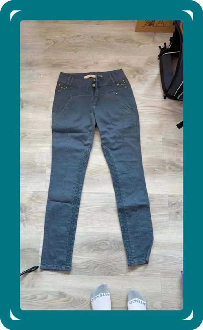 Pantalon bleu gris