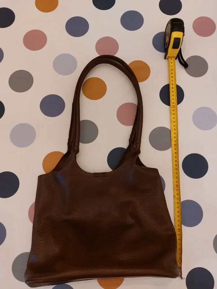 Sac à main et sa bourse marron - photo numéro 6