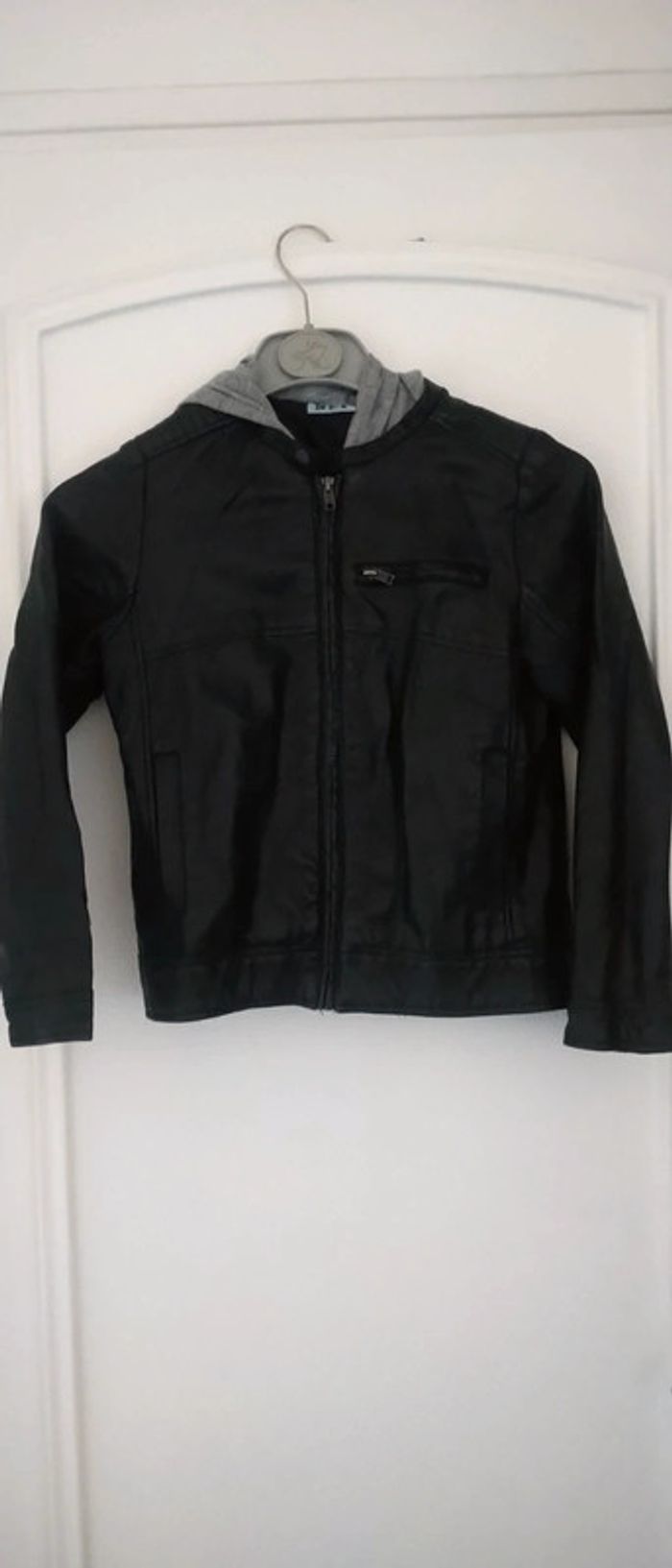 Blouson bombers avec capuche noir fille 10 ans NKY - photo numéro 5