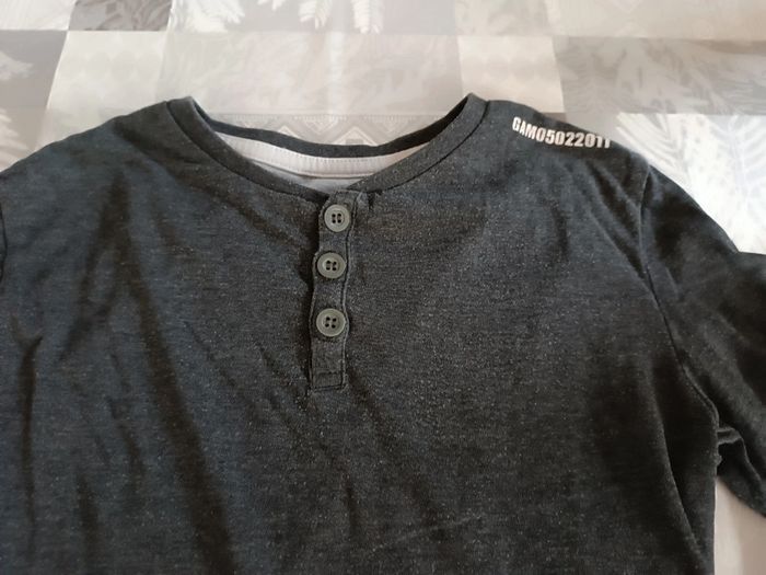 T-shirt manches longues gris - photo numéro 2