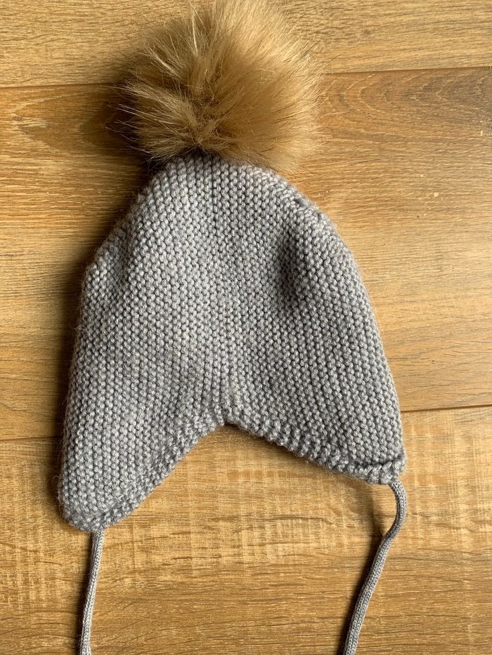 Bonnet en laine gris - photo numéro 2
