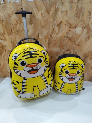 Valise bagage enfant avec sac à dos assorti