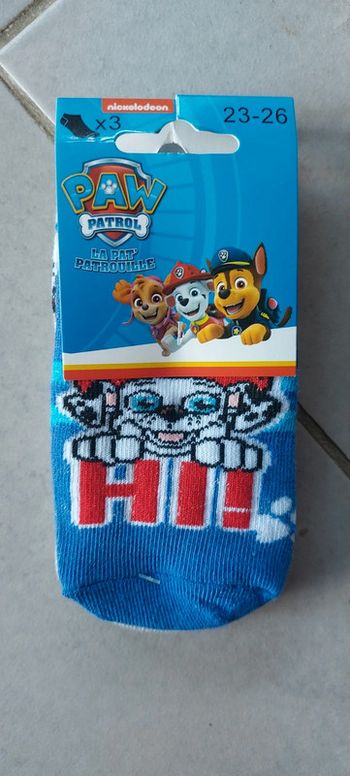 Chaussettes pat patrouille neuves pas 23 26