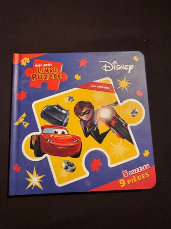 Livre puzzle Les Véhicules Disney 5 x 9 pièces