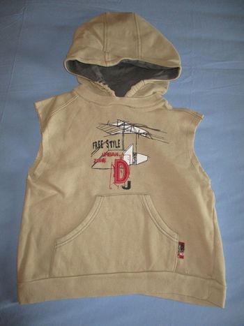 sweat garçon sans manches à capuche 4 ans orchestra