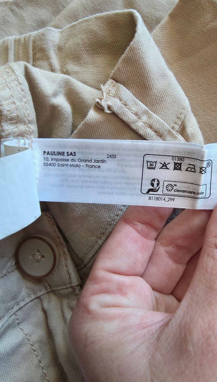 Bréal Pantalon Chino Coton Lin Beige Très bon état 38 - photo numéro 5