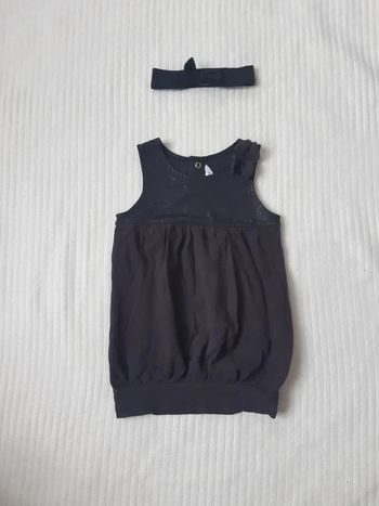 Robe noire et bandeau 18 mois