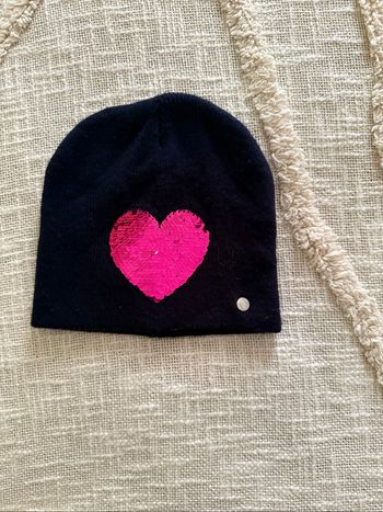 Bonnet fille bleu marine 3/8 ans