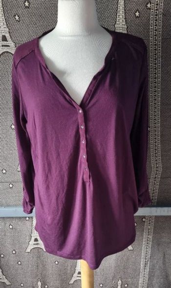 Blouse violet bordeaux taille 4 Camaïeu