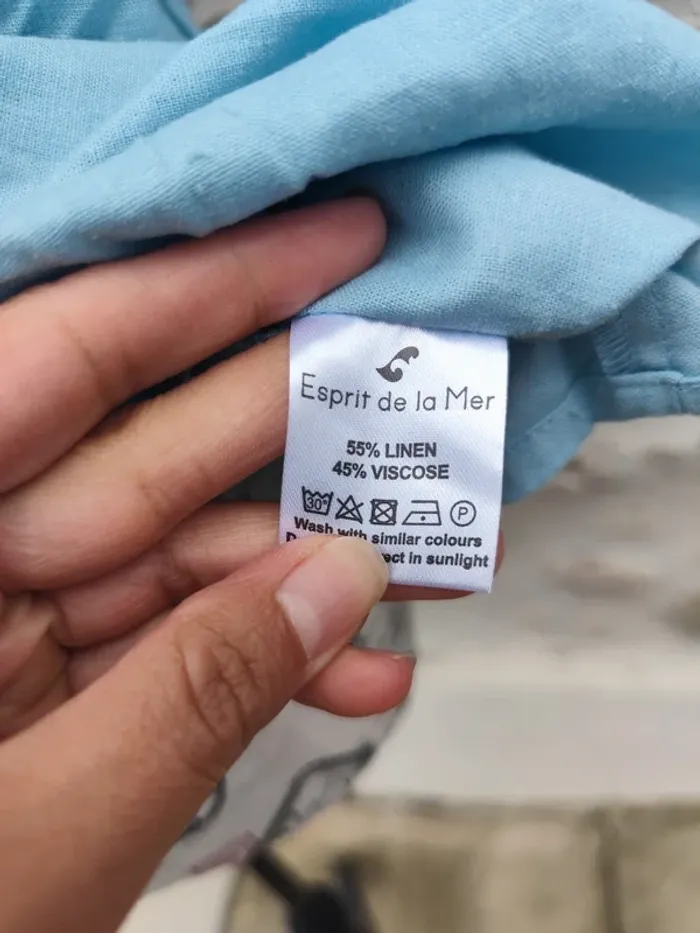 Blouse Tshirt femme turquoise Esprit de la mer neuf taille S - photo numéro 3