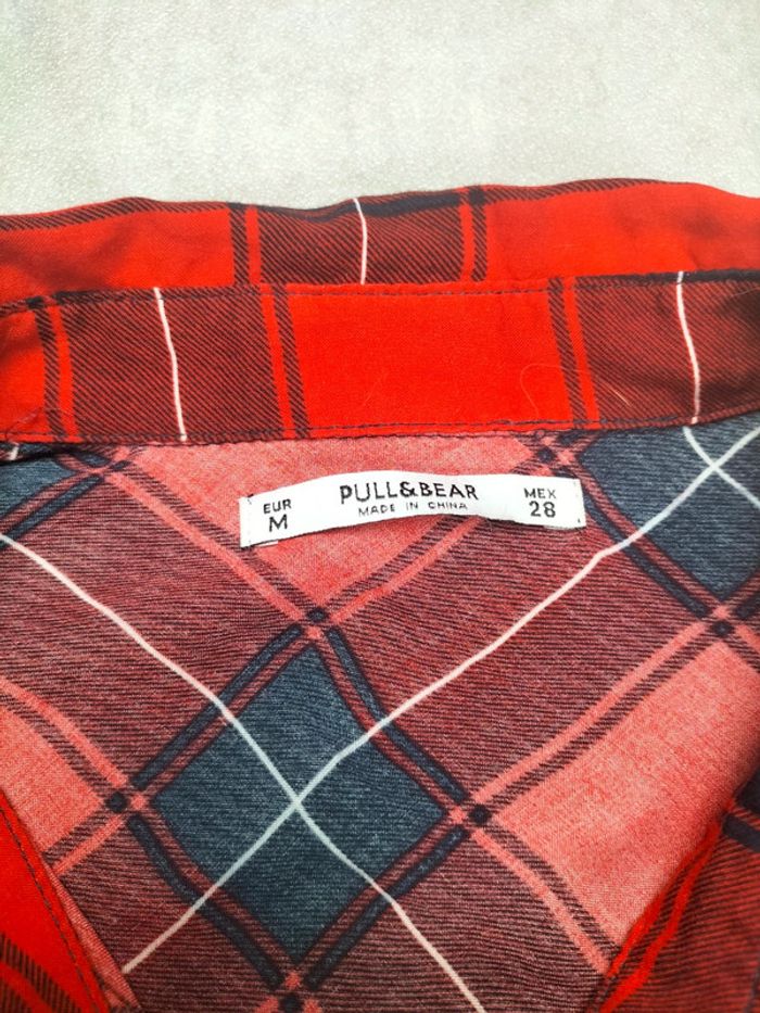 Chemise à carreaux rouge – Pull&Bear – Taille M - photo numéro 3