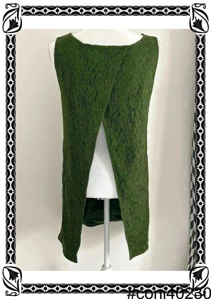 Top Dos Nu Vert Foncé Taille 44