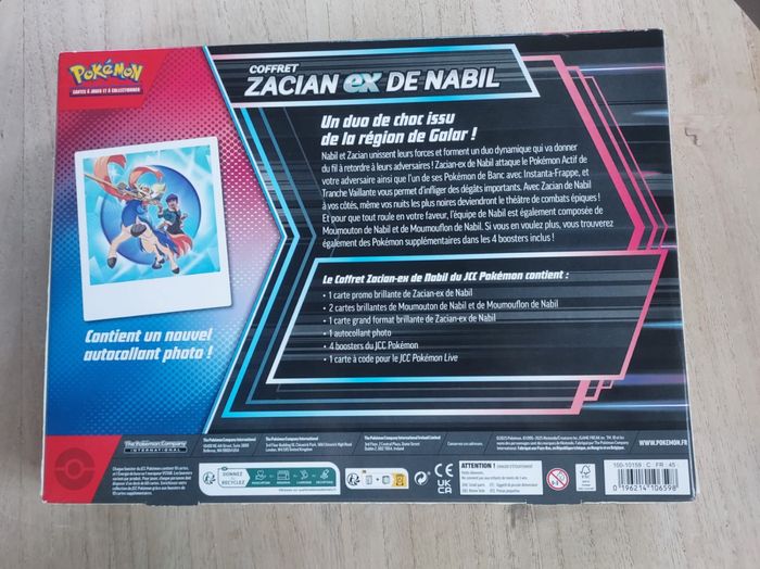 Coffret Zacian Ex de Nabil - photo numéro 2