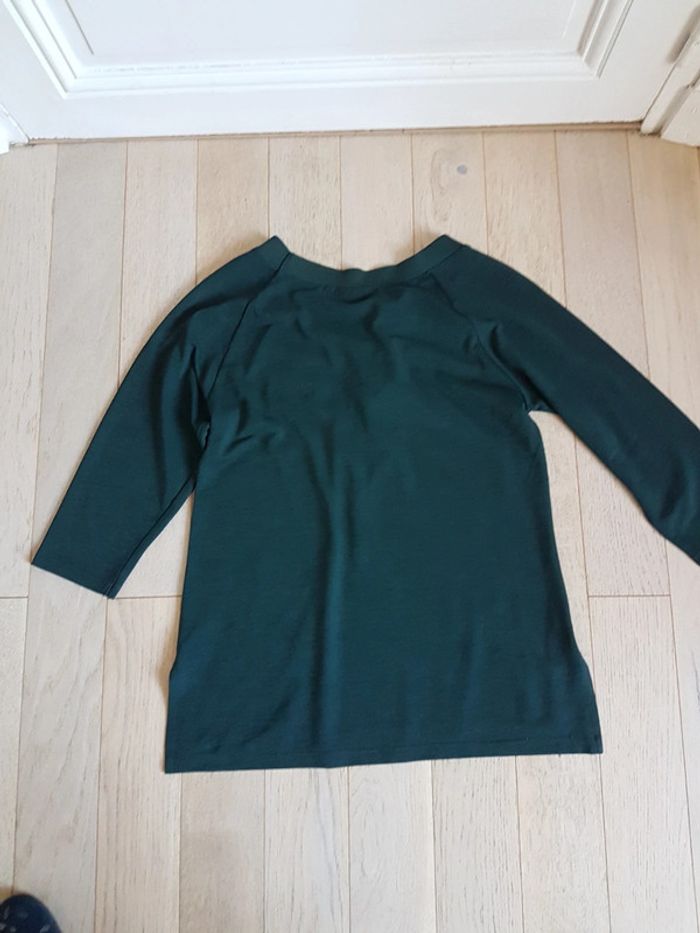 Haut manche 3/4 vert taille S KIABI - photo numéro 6