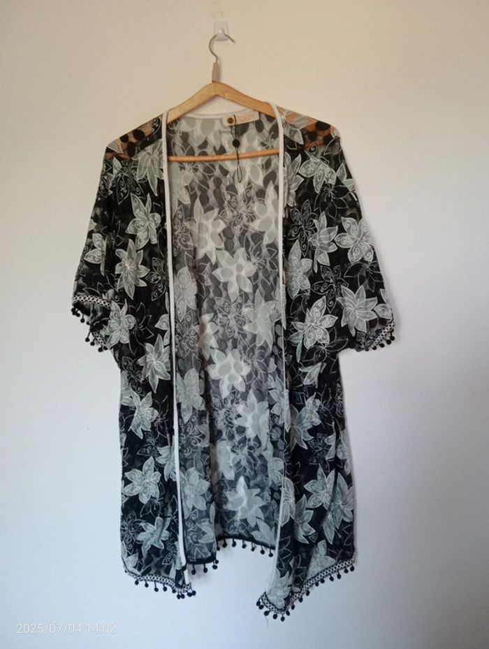 Gilet long a imprimé - photo numéro 2