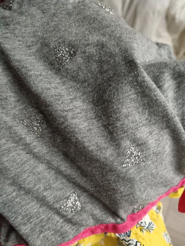 Robe catimini ananas fille 2 ans jaune et grise paillettes - photo numéro 4