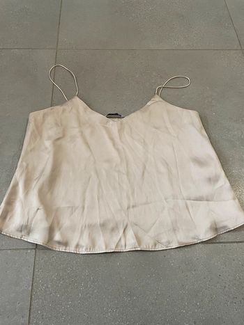 Top beige Stradivarius, taille L, très bon état