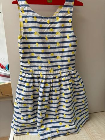 Robe réversible rayé citron Okaïdi taille 8 ans