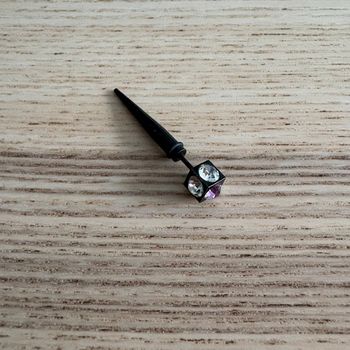 Boucles d’oreilles noir & strass 🌿
