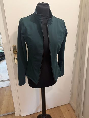 Veste vert foncé fermeture zip 