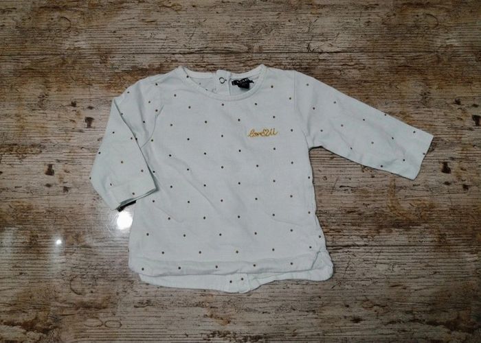 Joli t-shirt manches longues fille 3 mois