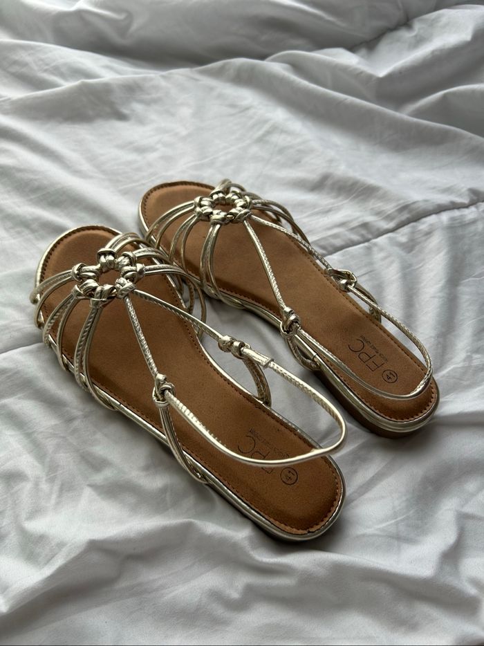 Sandales chic dorée femme taille 40-41 - photo numéro 5