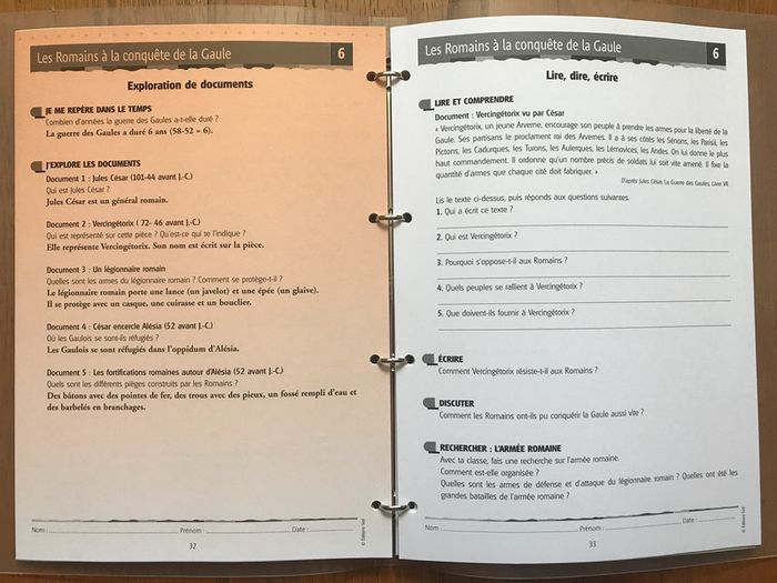 Histoire CM1 - CM2  la Préhistoire - l'Antiquité - 5 documents + fichier + posters + guide - photo numéro 4