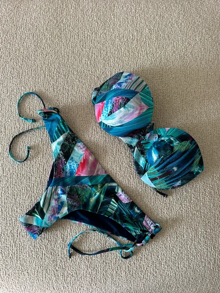 Maillot de bain 2 pièces OYSHO turquoise 🦋