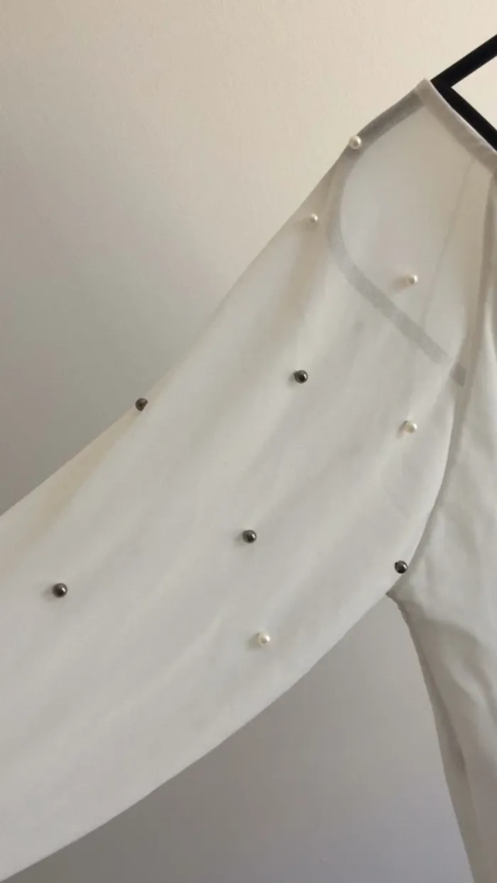 Blouse blanc/crème perle - photo numéro 2