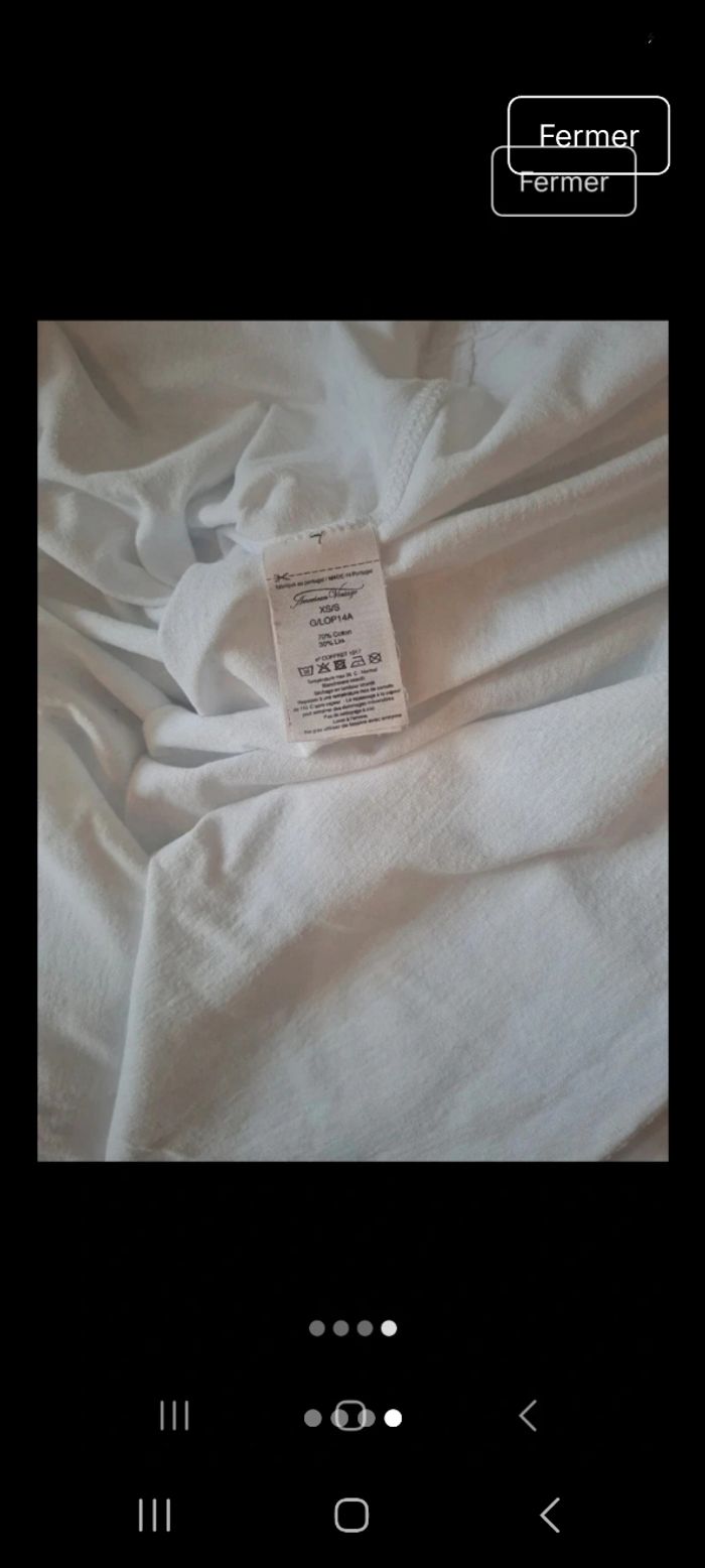 Robe american vintage blanche xs/s - photo numéro 2