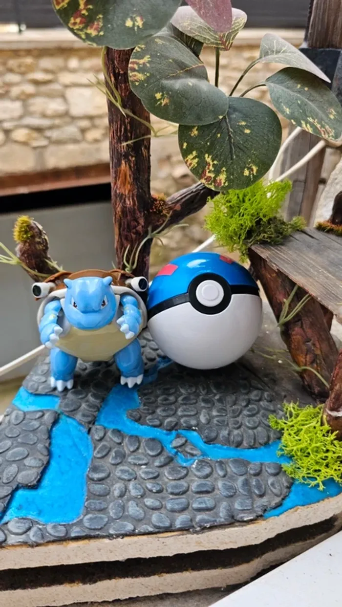 Super figurine Pokemon pliable en boule tortank avec ca super ball - photo numéro 4
