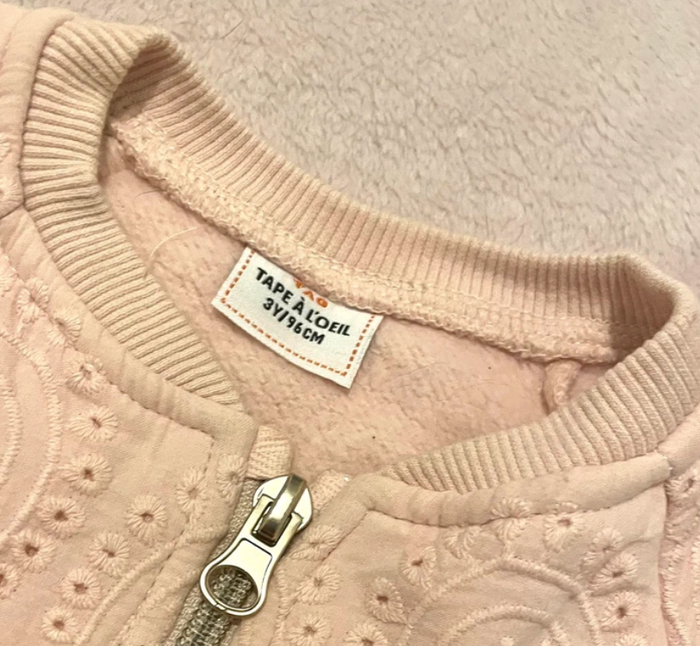 Veste rose brodée Tape à l’œil – 3 ans - photo numéro 2