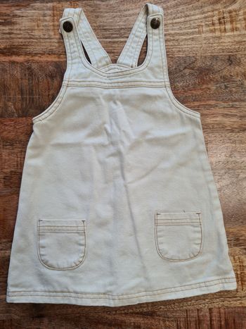 Robe salopette jaune pâle 4 ans