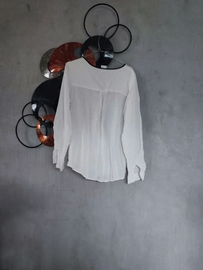 Blouse blanche à liseret noir Bodyflirt - photo numéro 2