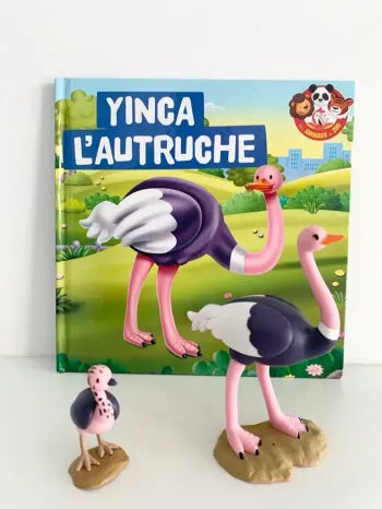 Yinca l'autruche - 📚 livre avec figurine. altaya De agostini. collection “Mes animaux du zoo”