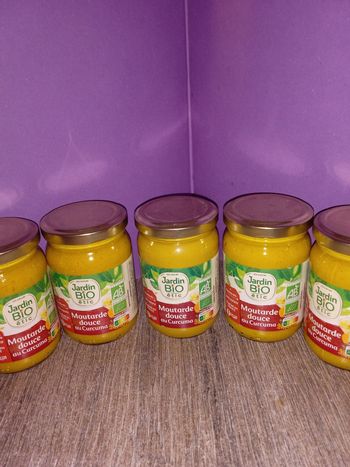 5 pot de moutarde douce au curcuma 