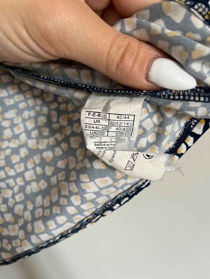 T-shirt à motifs et avec bijou sur le décolleté - Taille XL/XXL - Lisa & Louise - photo numéro 6