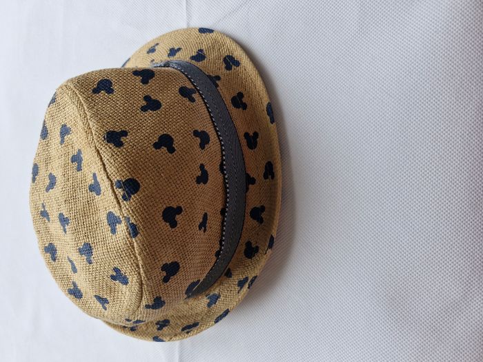 Chapeau paille Mickey Mouse 49/50 Disney Beige têtes de Mickey bleues - photo numéro 4