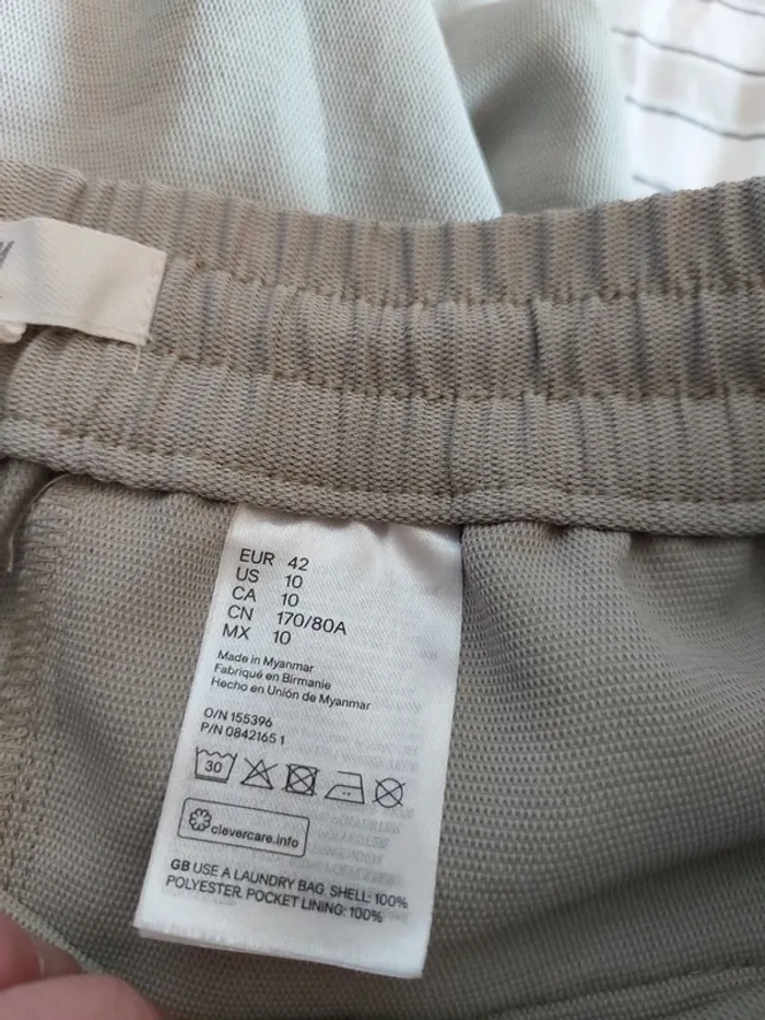 Pantalon léger style jogging vert sauge - photo numéro 9