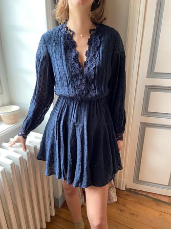 Robe courte bleu marine Claudie Pierlot taille 36