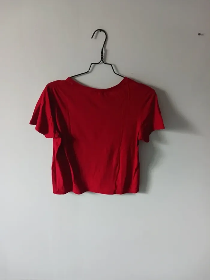 T-shirt rouge Je fais semblant d être normale Taille M Jennyfer - photo numéro 2