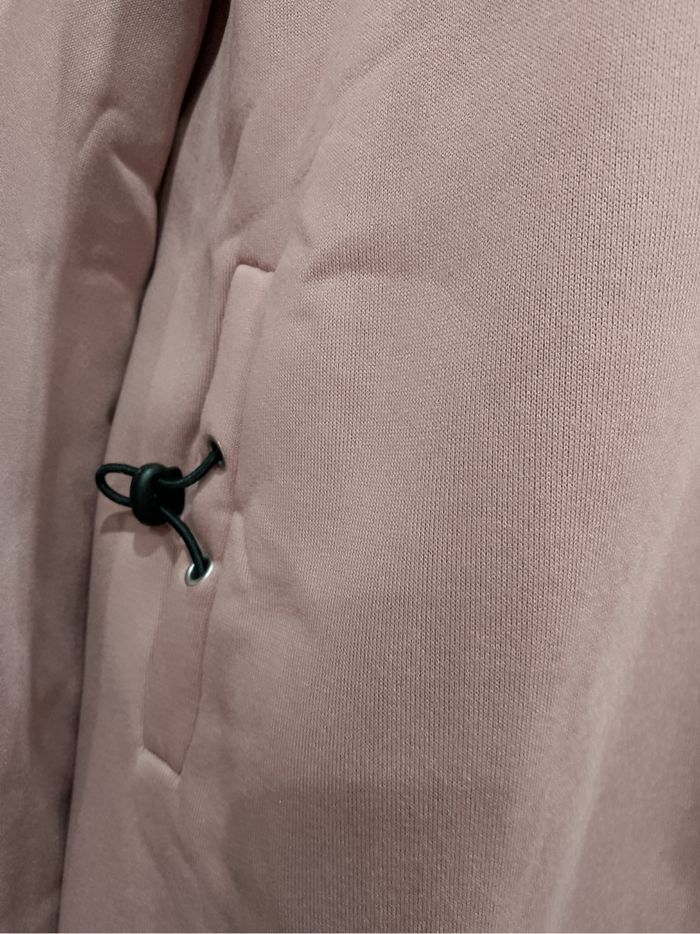Manteau mi-saison rose grande taille – cardigan élégant à manches longues, doux et chic pour femme - photo numéro 3