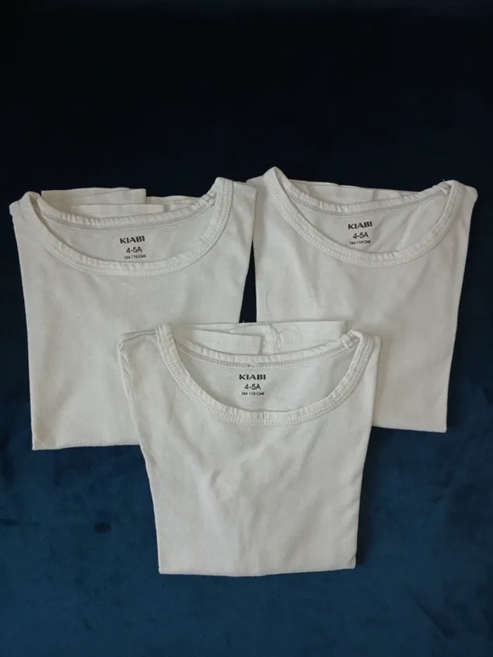 Lot 3 tee-shirts sous vêtements 4/5 ans