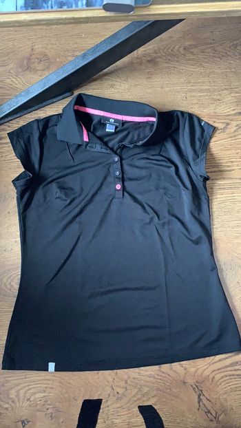 Polo de sport Artengo taille M noir et rose