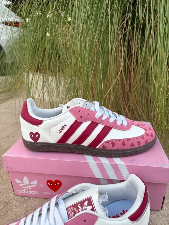 Adidas Samba X Comme Des Garçons Rose Taille 38 - photo numéro 3