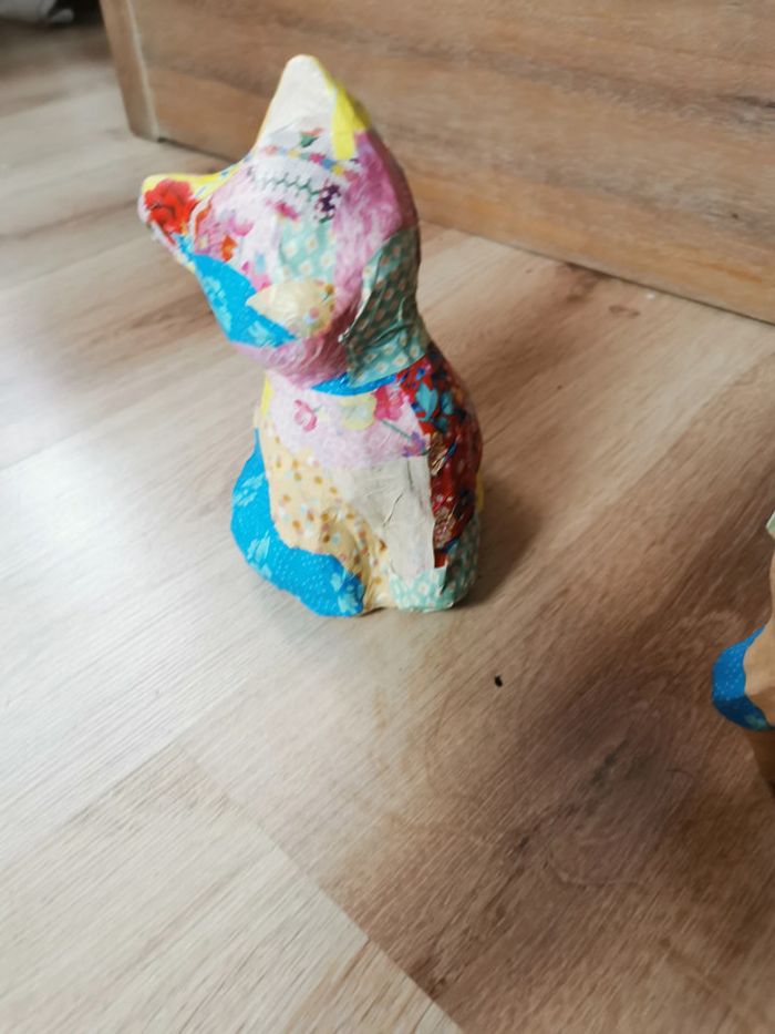 Lot d'animaux en papier maché - photo numéro 2