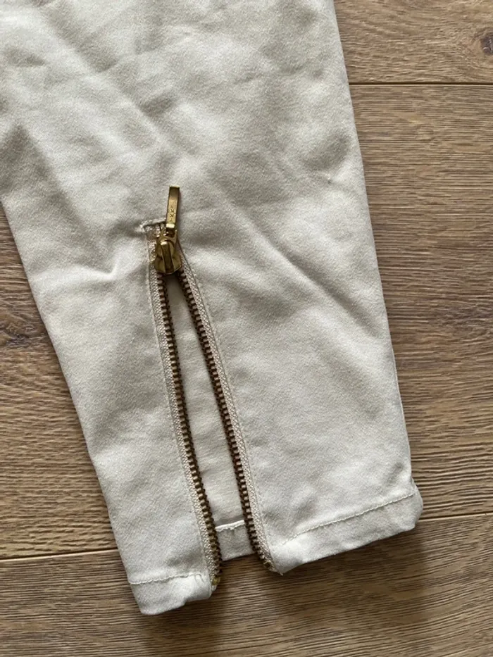 Pantalon été beige H&M taille 34 - photo numéro 3