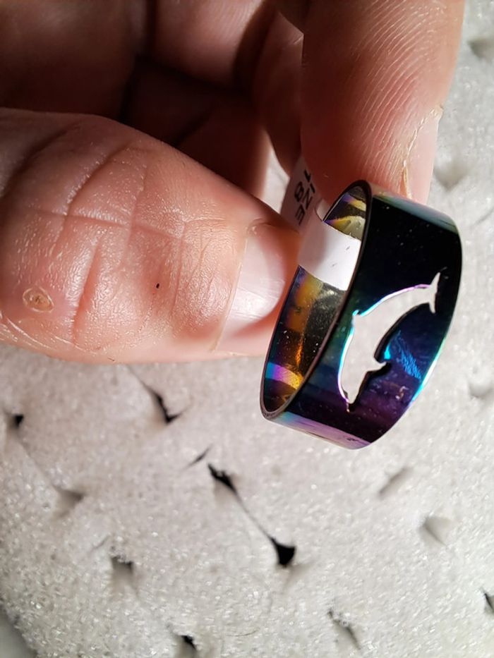 Bague acier inoxydable silhouette